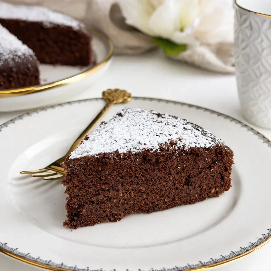 Biskuit mit Bounty-Geschmack aus Kakaofaser mit Kokosraspeln und Puder-Erythrit