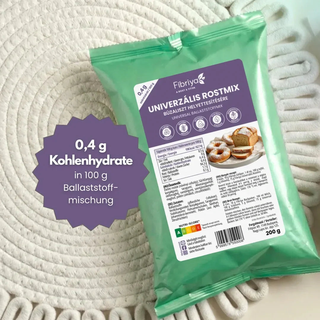 Mit kohlenhydratfreiem Ballaststoffmix statt Weizenmehl