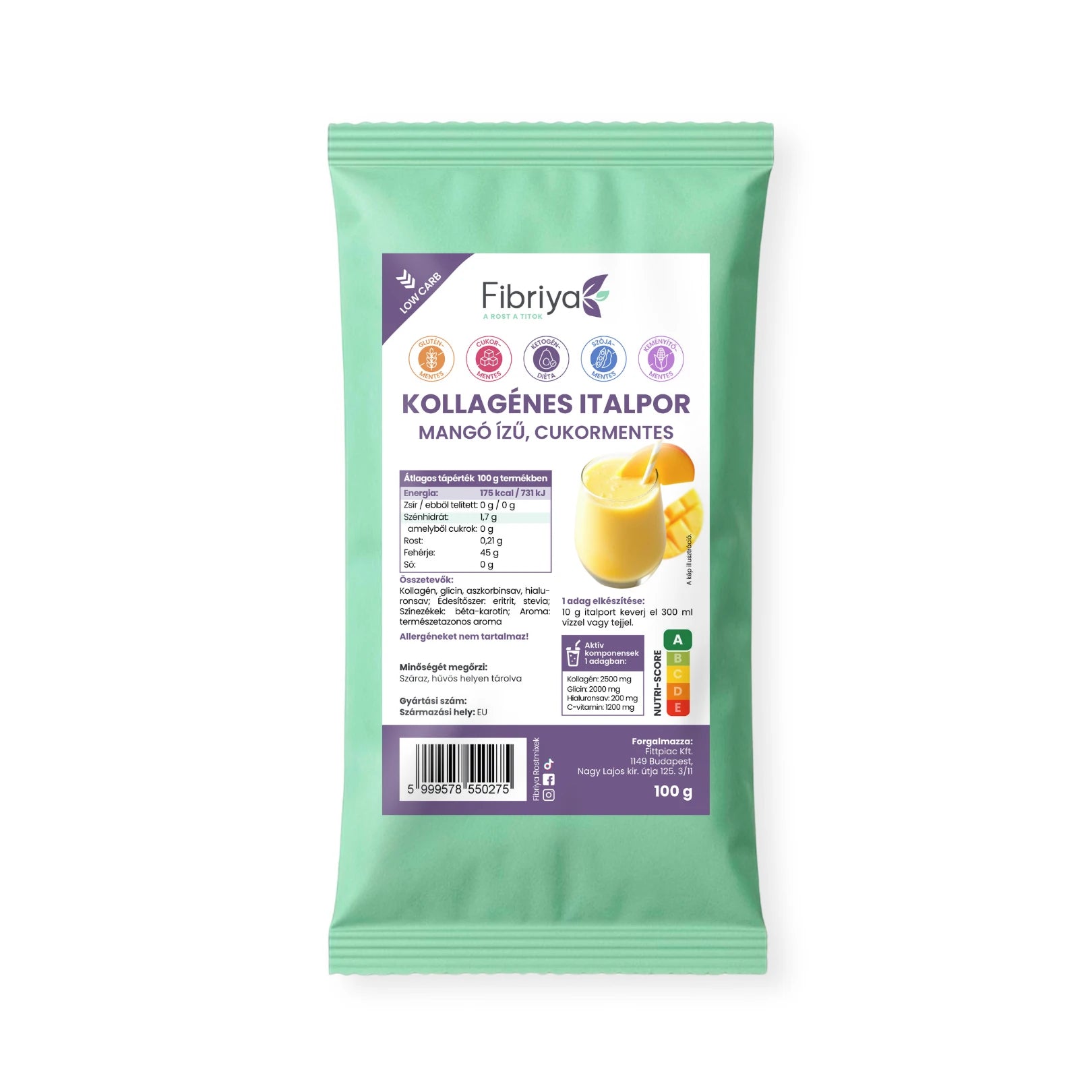 Fibriya nápojový prášok s kolagénom Mango 100g