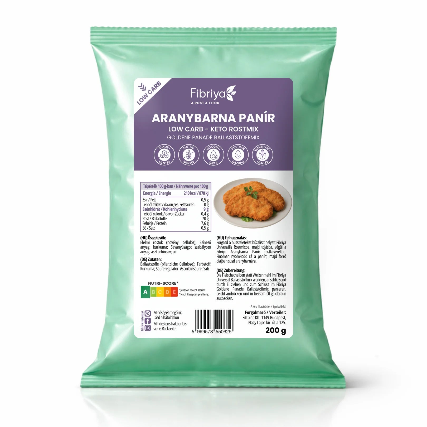 Fibriya Goldene Panade – Low-Carb Keto zmes vlákniny 200 g