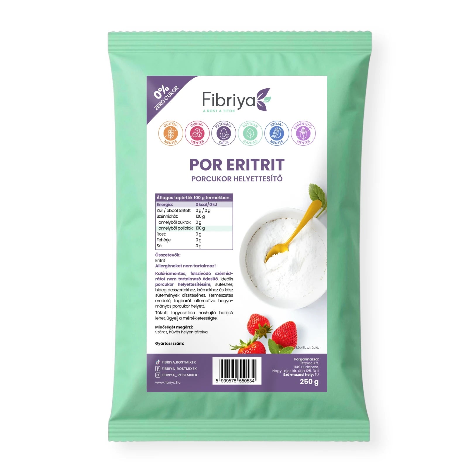Fibriya Erytritol v prášku – náhrada práškového cukru 250g
