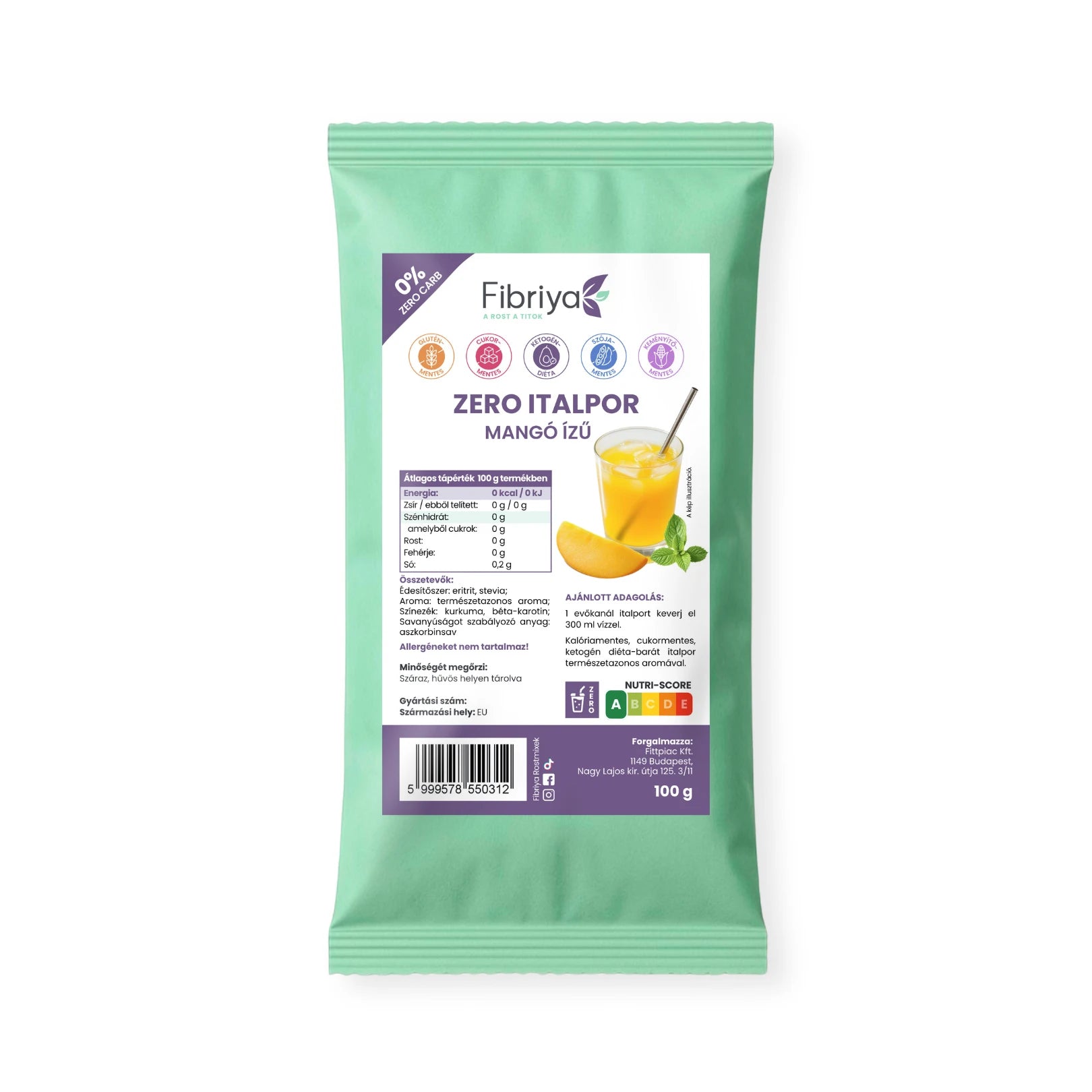 Fibriya Zero nápoj v prášku mango 100g