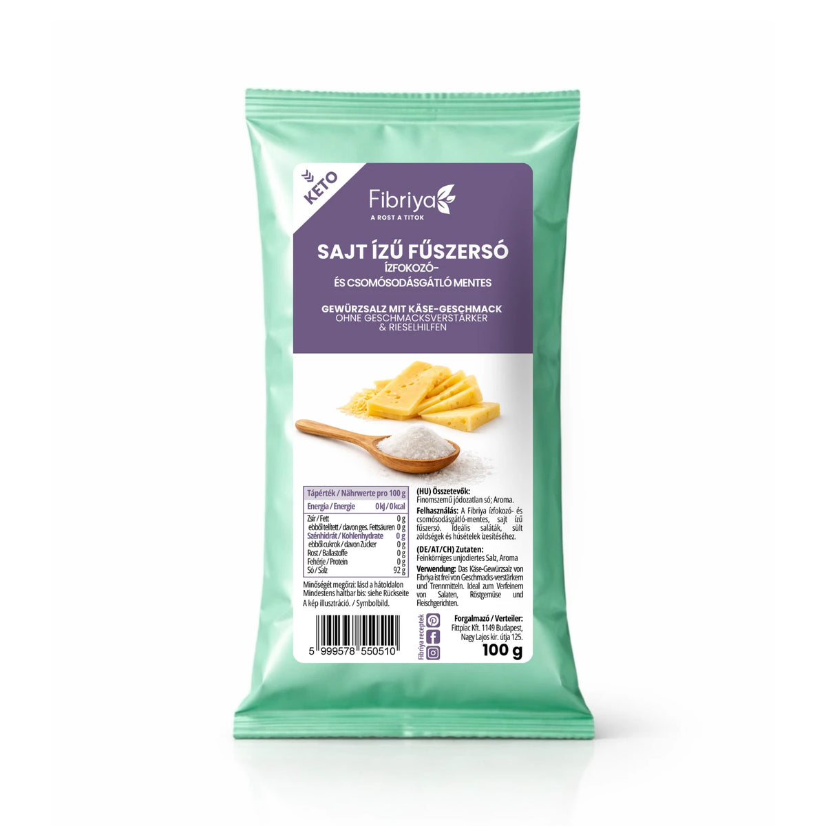 Fibriya Käse Gewürzsalz – Ohne Geschmacksverstärker & Rieselhilfen 100g