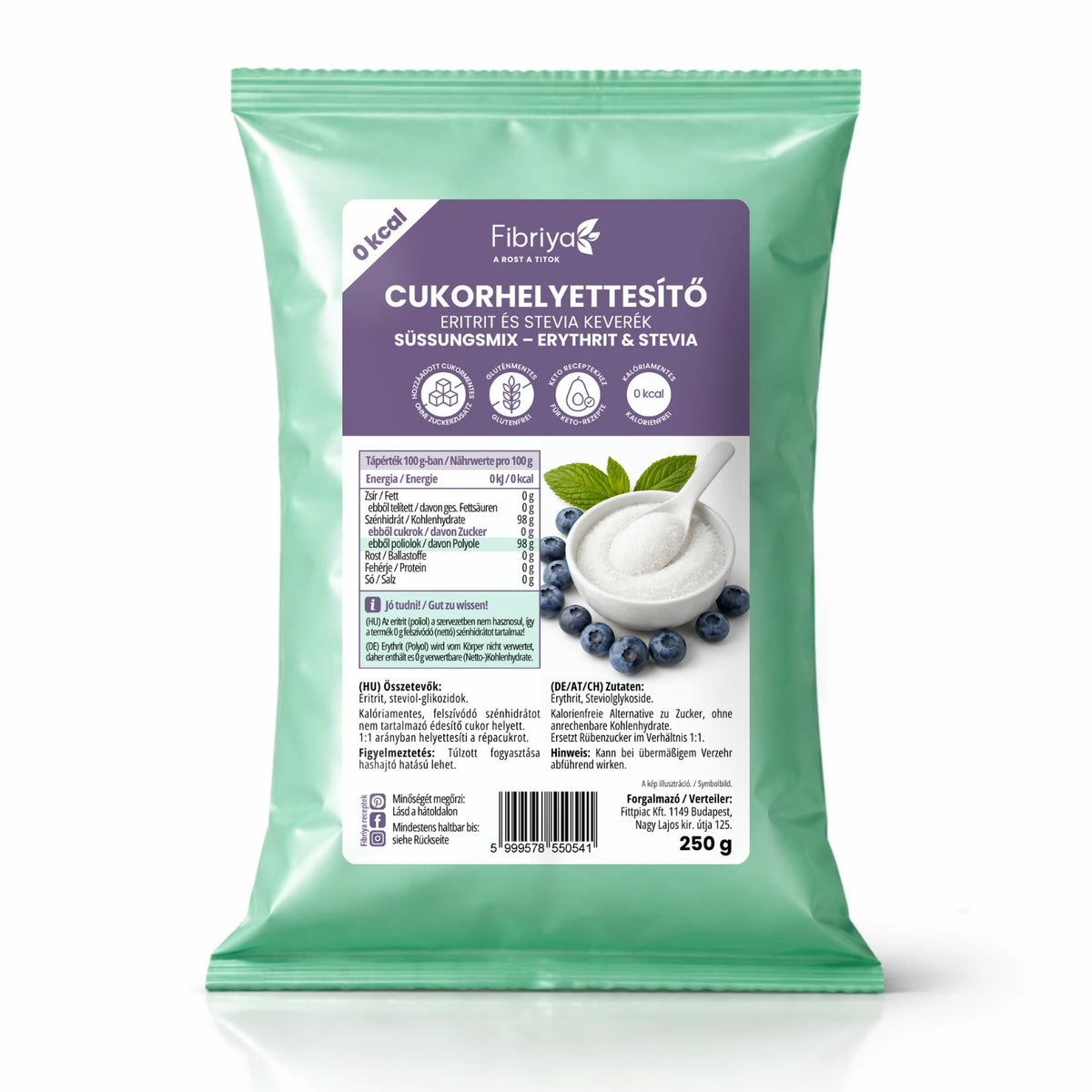 Fibriya Süßungsmix – Erythrit & Stevia 250g